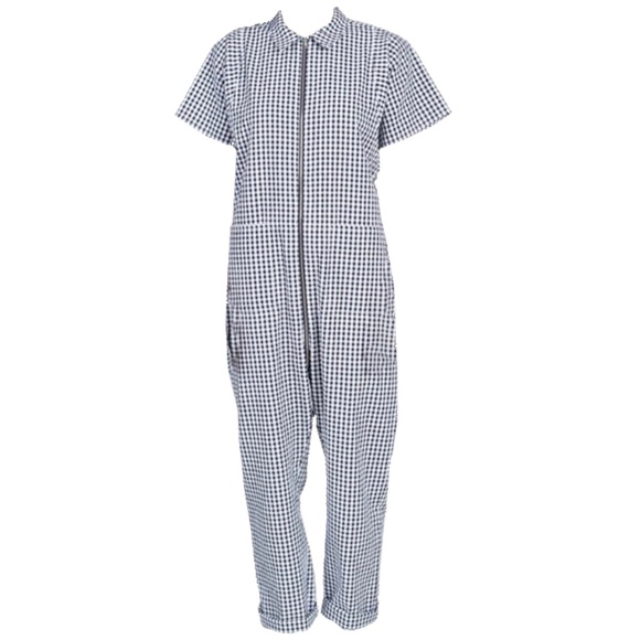 Rachel Comey Pants - Rachel Comey Barrie Jumpsuit Gingham Black White Cotton Made in USA Size 0